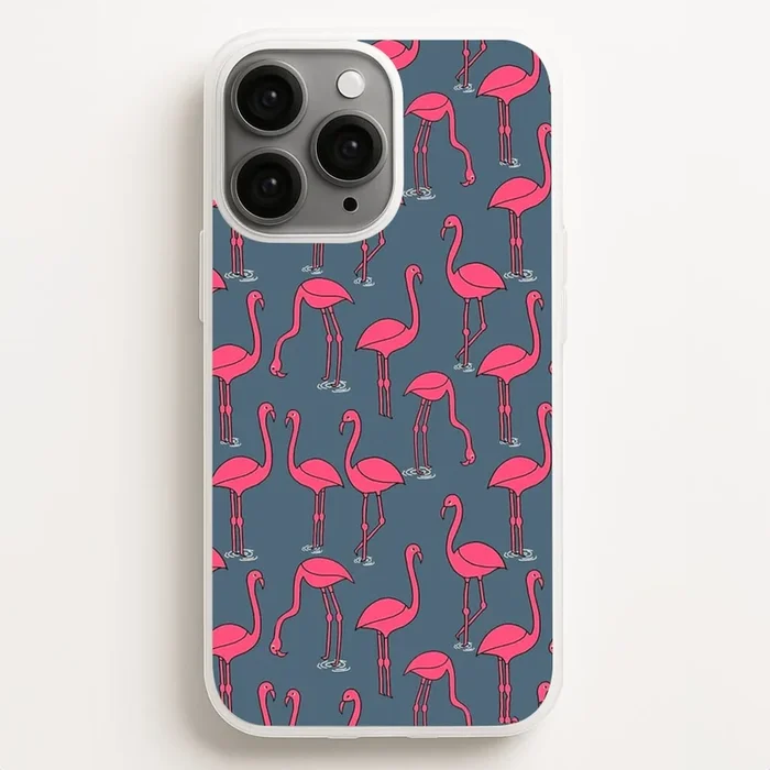 Basic Pink Flamingo Pattern Phone Case