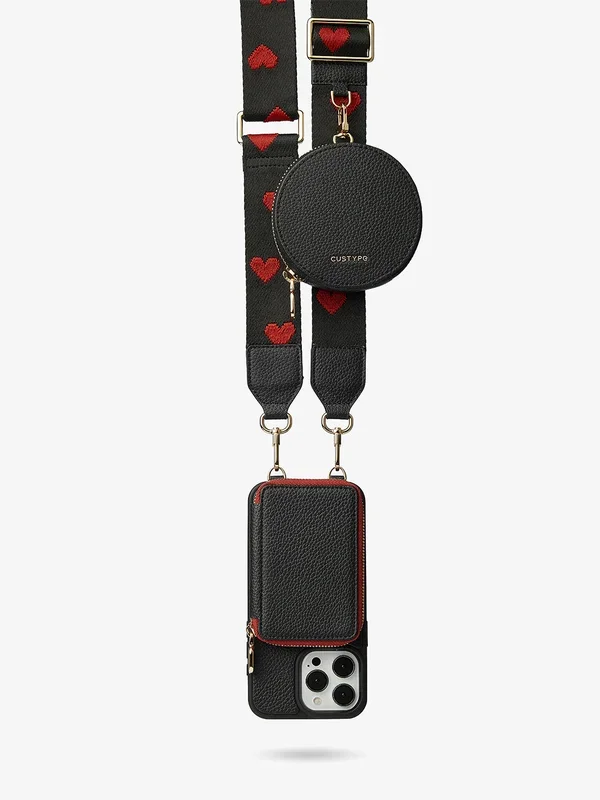 ビビッドキット – ウェビングクロスボディ電話ケースラウンドポーチセット