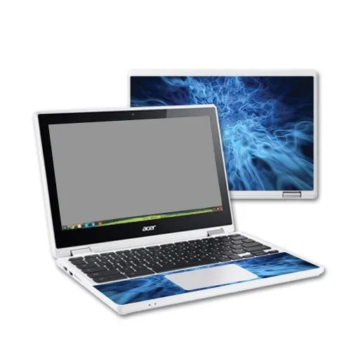Blue Mystic Flames Chromebook R11 Skin