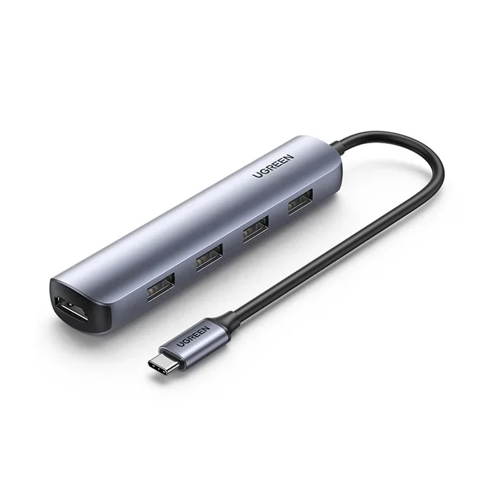 [CLEARANCE] UGREEN Ultra Slim USB 5-in-1 Type-C Hub with 4K HDMI, 1Gbps RJ45, Type-A USB 3.0 and 100W PD Charging Ports for Windows, PC, Mac | 10919