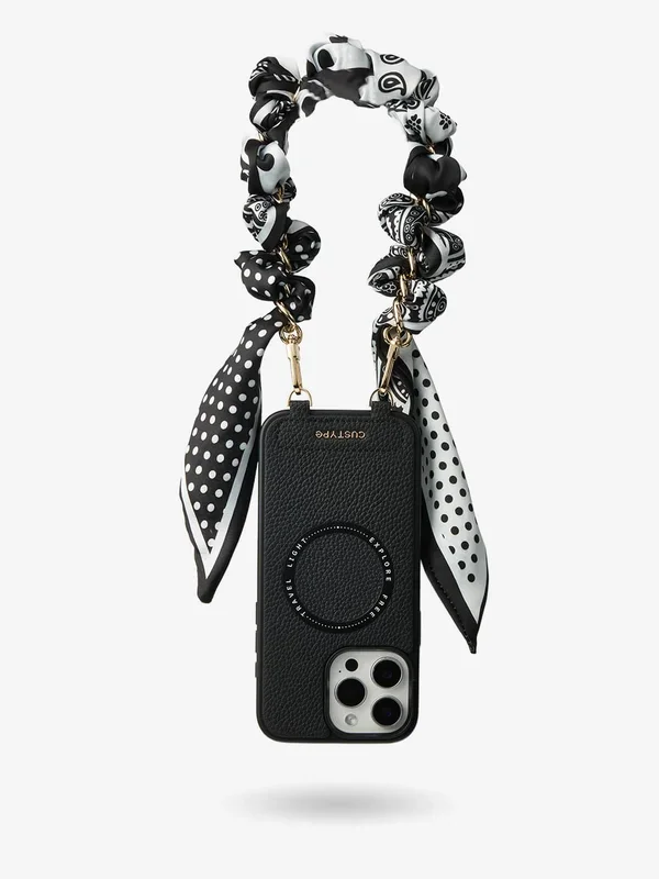 ミニマルスタイルキット – ワイヤレス充電対応シルクリストレットスマホケース