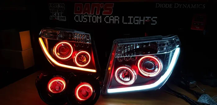 Nissan Navara D40 THAI Pathfinder with Quad Multicolored Halo Rings and DRL’s