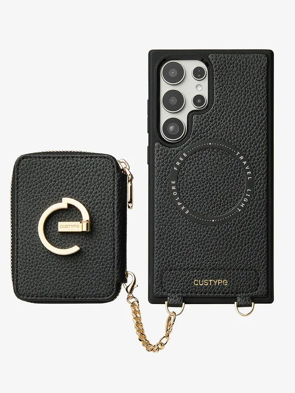 オリジナルデザインセット – Samsung Galaxy ワイヤレス充電対応スマホケース（取り外し可能なウォレット付き）