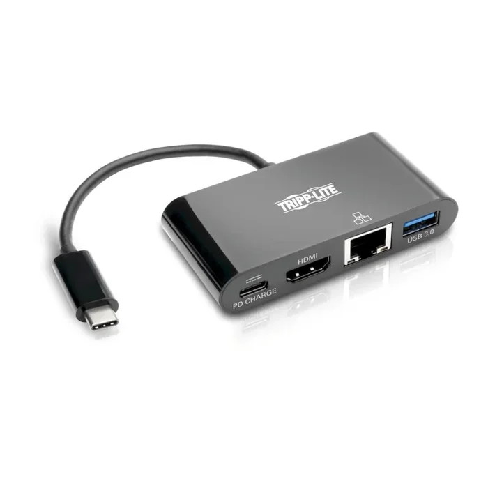 Tripp Lite U444-06N-Hgub-C Usb-C Multiport Adapter – Hdmi, Usb 3.0 Port, Gbe, 60W Pd Charging, Hdcp, Black