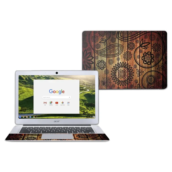 Wooden Floral Chromebook 14″ CB3-431 Skin