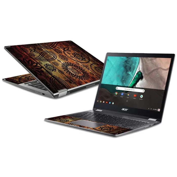 Wooden Floral Chromebook Spin 13 (2018) Skin