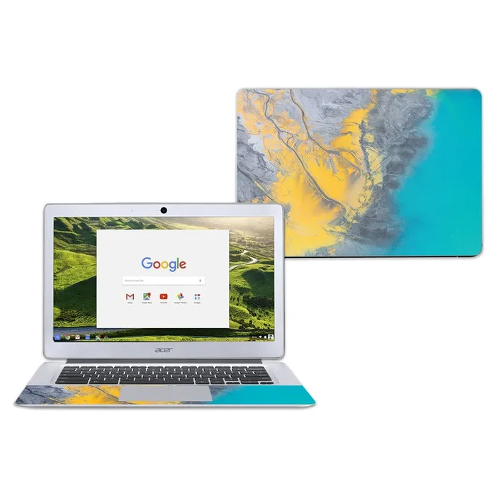 Yellow Spill Chromebook 14″ CB3-431 Skin